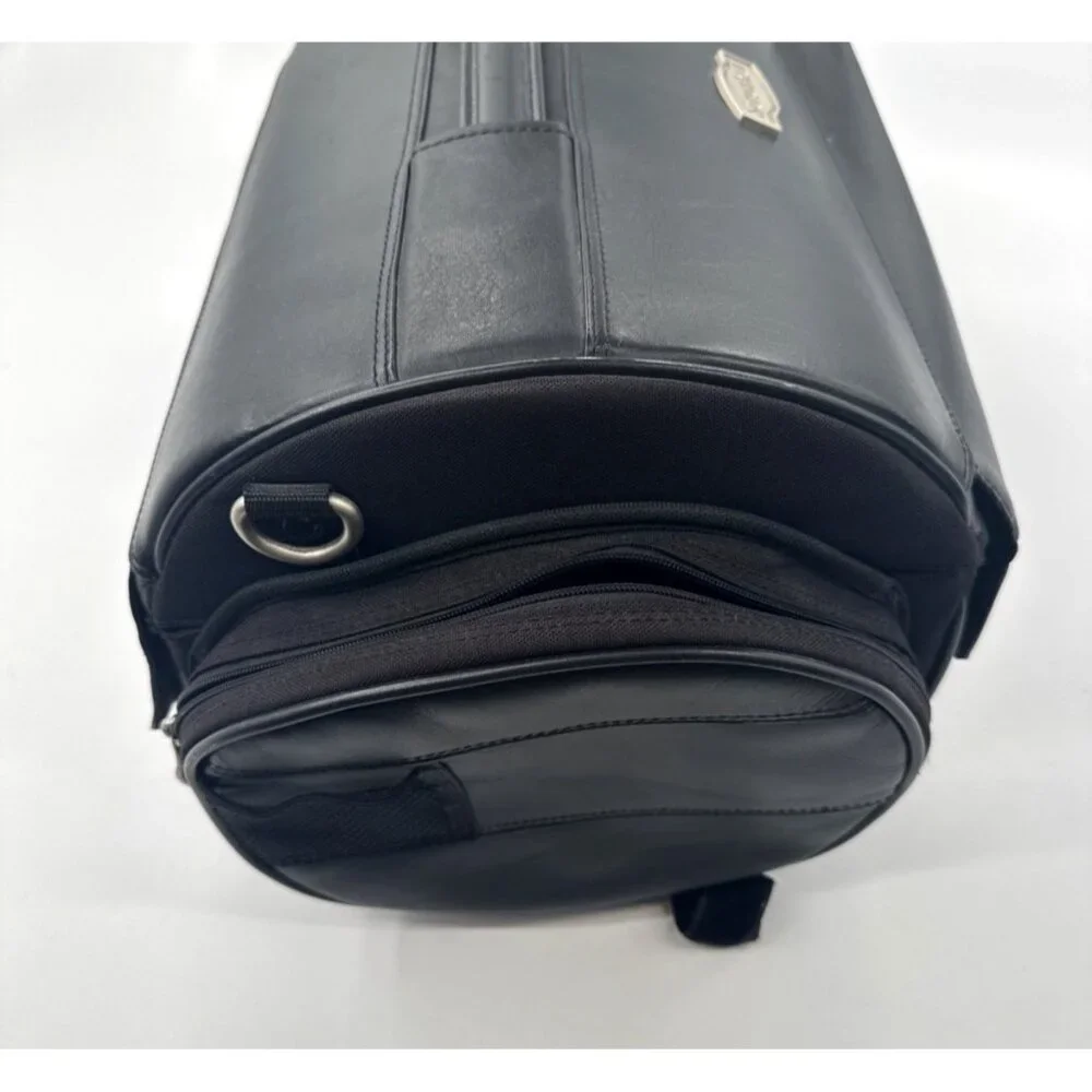 Kuryakyn Black Leather Motorcycle Tour Trunk Roll Bag Hard Case 4142 No Strap